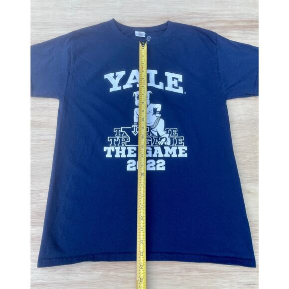 HANES YALE University Bulldog T-Shirt‎ The Game 2022 Short Sleeve Men Blue SZ. S - Picture 6 of 7